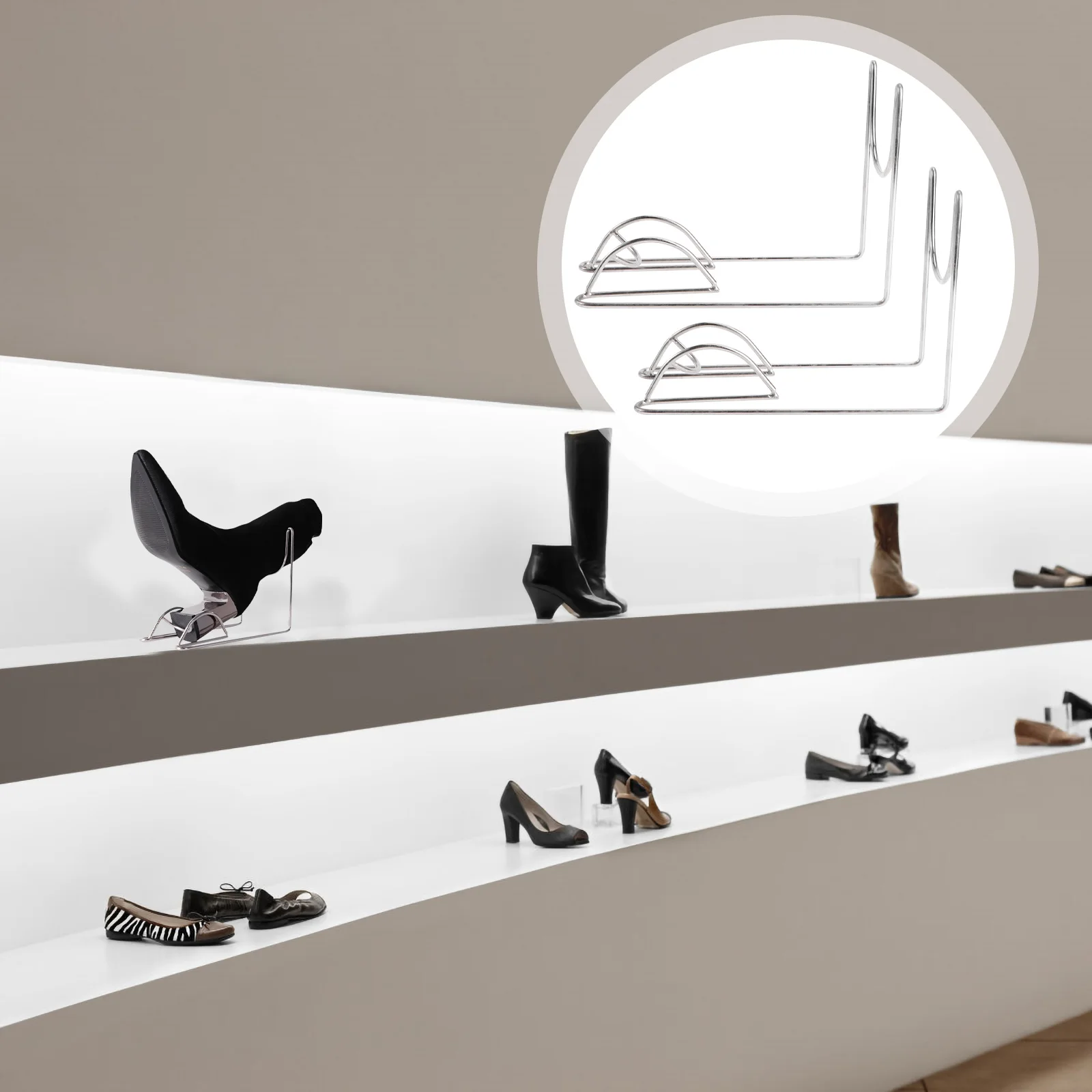 

Stainless Steel Boot Rack Shoe Display St Storage Shelf AntiRust SimpleDesign ganize Boots Household Market ShoeHolder