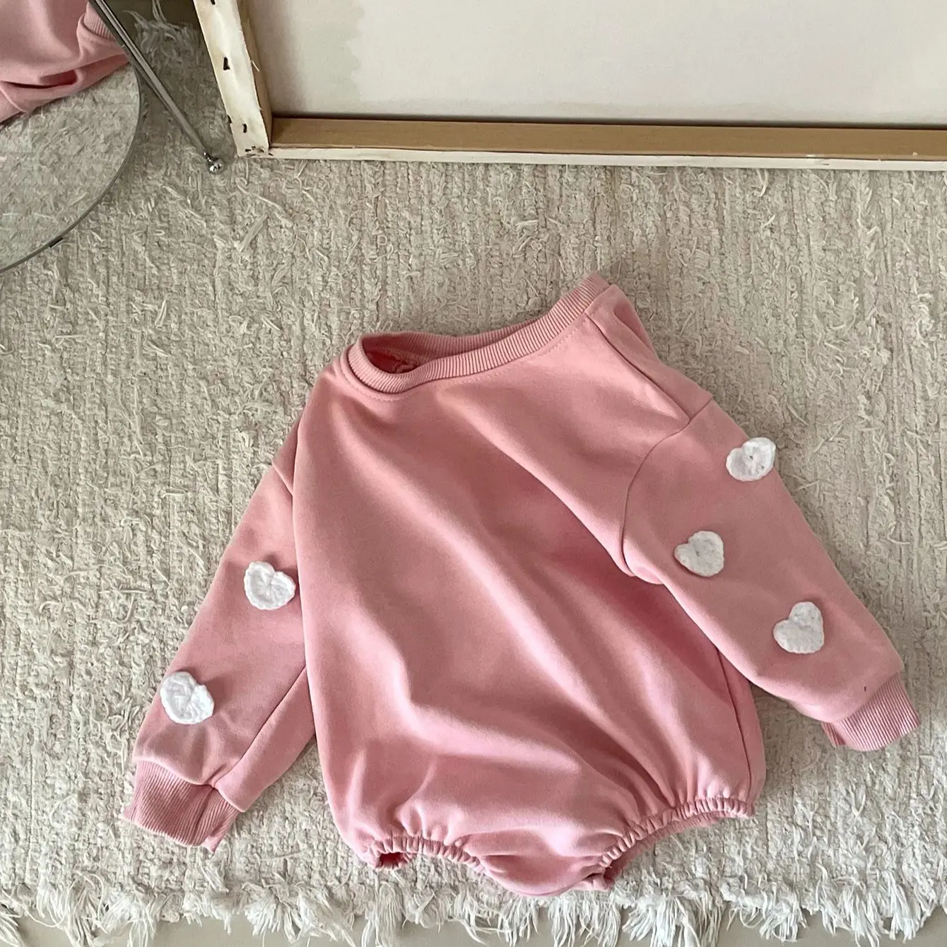 Spring Autumn Baby Clothes Cloud Sweatshirt Romper Baby Girl Boys Cotton Clothes Newborn for 0-3Y Baby Outerwear