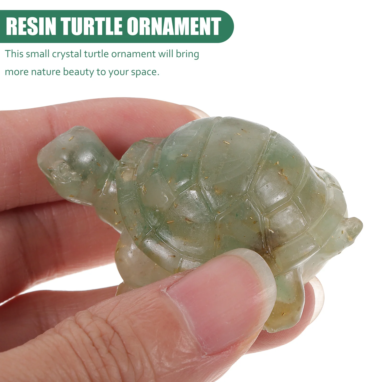 

Crystal Turtle Feng Shui Figure Small Crystal Sculpture Decorative Home Car Office Garden Ornament Resin Turtle Ornament,
