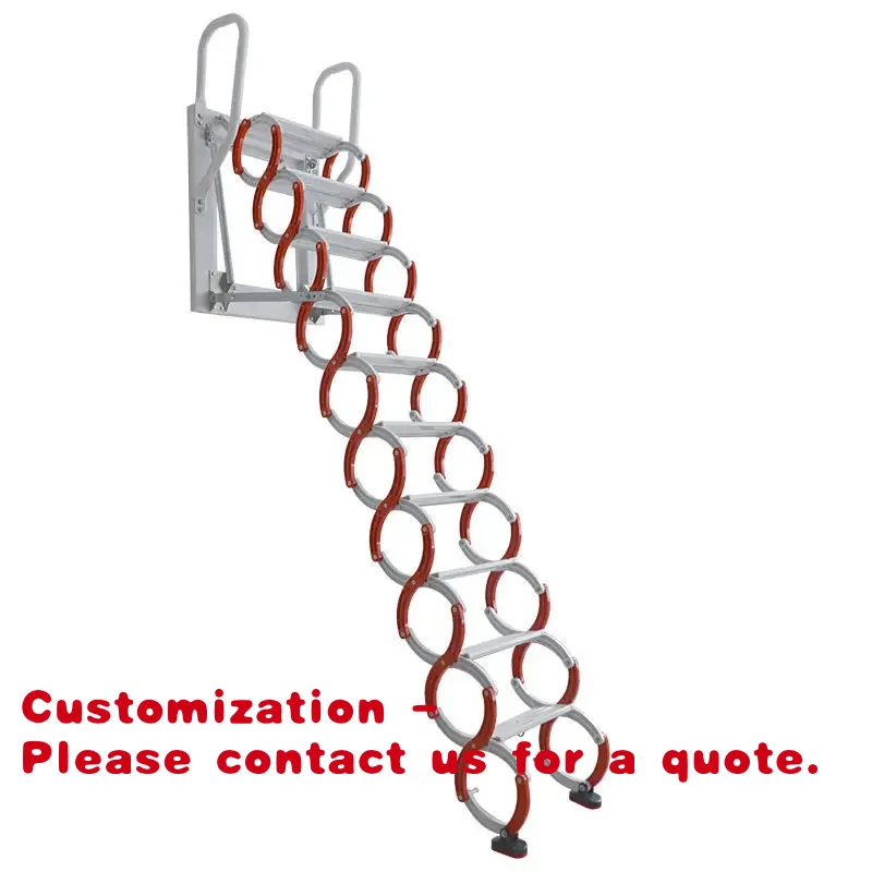 

Customize.Domestic Mobile Modern Design Telescopic Attic Ladder Staircase Retractable Step Ladder Small Spaces