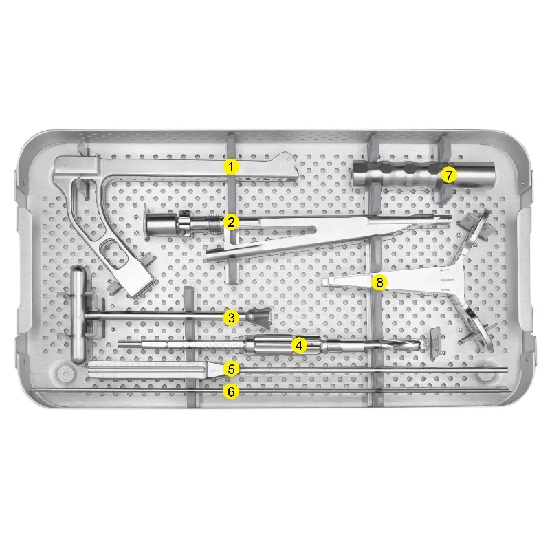 Orthope dic Medical Instruments Set - Screw Drill Guide Depth Gauge Locking Plate Tool for Bon e Surgery