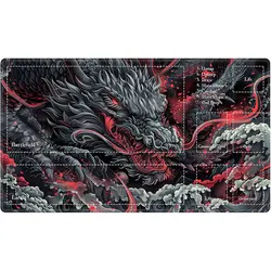 MTG Game Playmat TCG Play Mat for MTG TCG 24 x 14 inches Trading Card Inked Game Playmats with Smooth Rubber Surface Battle Game