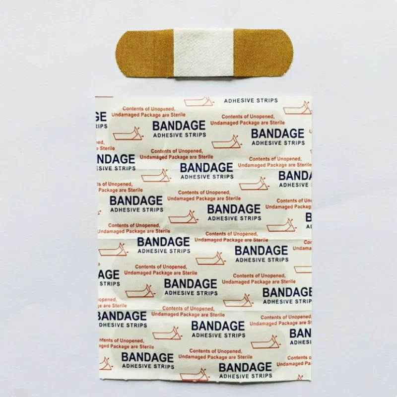 50pcs/set Elastic Cloth Band Aid Breathable Wound Plaster for Emergency First Aid Patch Tape Adhesive Bandages Skin Strips