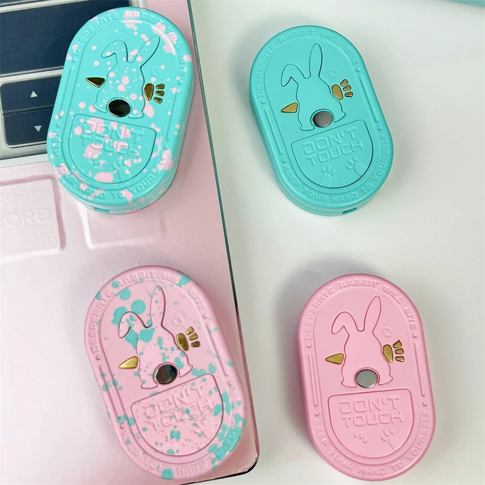 Keramische Chagrijnig Konijn Fidget Slider EDC Fidget Spinner Metalen Anti Stress Speelgoed ADHD Angst Relief Zintuiglijke Focus Fidgeting Speelgoed