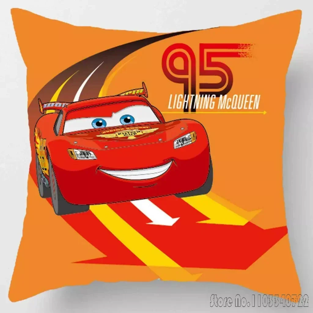 Disney McQueen 95 Cars Pillow Case Shams for Kid's Anime Cushion Cover Sofa Car Home Decor 45x45cm Kids Gift