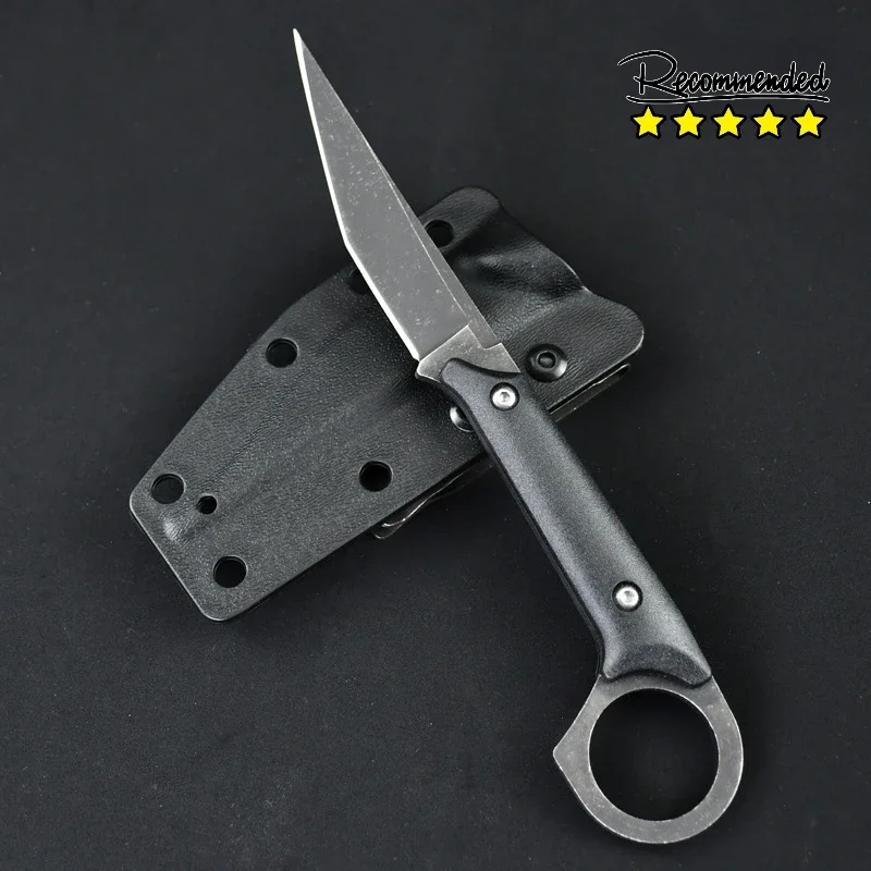 New Wilderness Survival High Hardness Sharp Integrated Straight Knife, Convenient EDC Knife for Jungle Camping, with K-Sheath