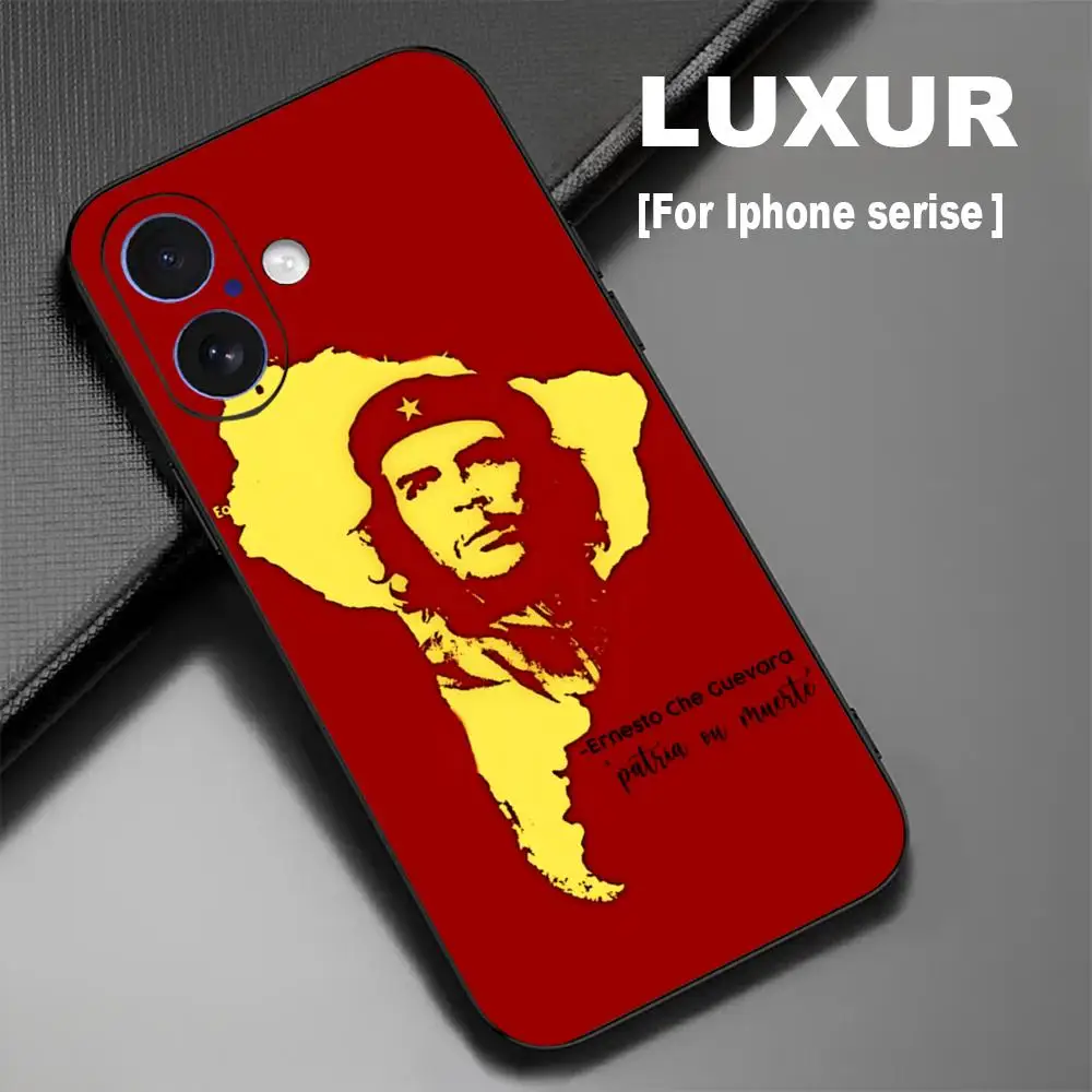 Арт Че Гевара Куба Крутой чехол для телефона для iPhone 17 16 15 14 13 12 X XR XS 8 Plus Mini Pro Max Мягкий черный противоударный чехол