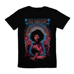 Retro Jimi Hendrixs Guitar Singer Music R&b Rock Blues Band Cool Tee T-shirt