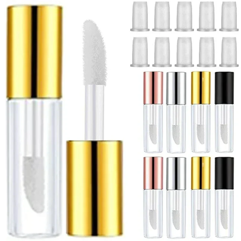 

50 pcs/lot 2ml Clear Small Lip Gloss Tube Refillable Mini Empty Lip Balm Bottles Sample Containers for Women Girls DIY Makeup