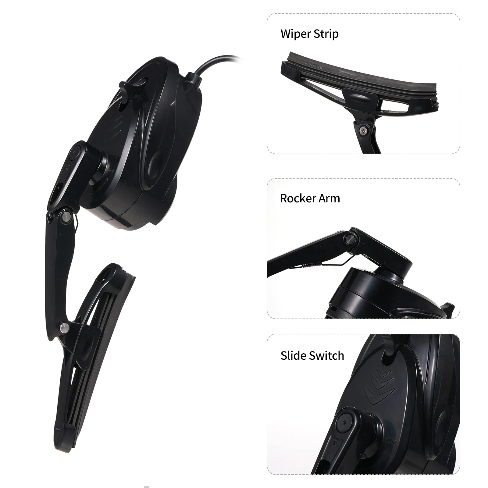 Motorcycle Helmet Wiper 2W Waterproof USB Motorcycle Helmet Windshield Wiper Mini Electric Helmet Wiper Improved Riding Safety 5