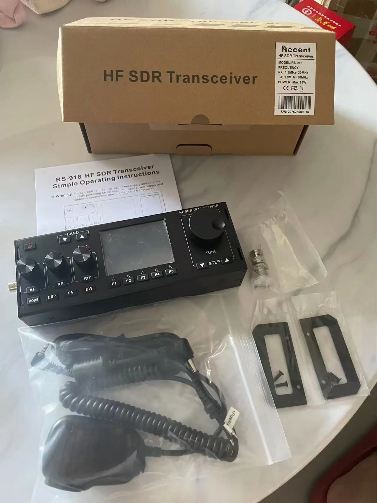 Recent RS-918 15W High Power Full Frequency USB WIFI CW FT8 SSB Sdr 3D Waterfall Spectrum Display HF 50km FCC Walkie Talkie