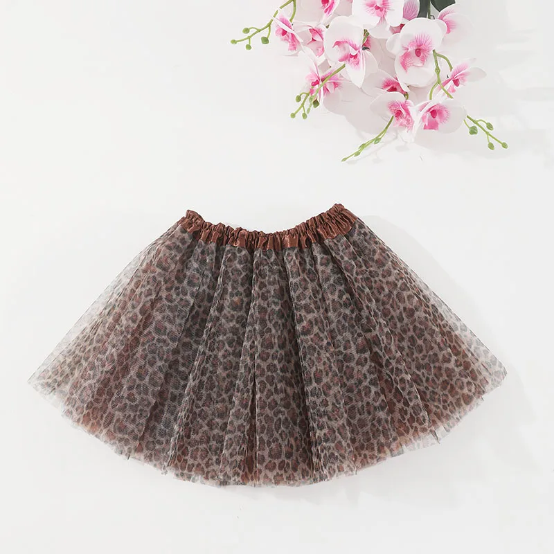 Leopard Tutu Skirt for Baby Girls Toddler Zoo Animal Cosplay Outfits Halloween Costume for Kids Birthday Jungle Party Gift