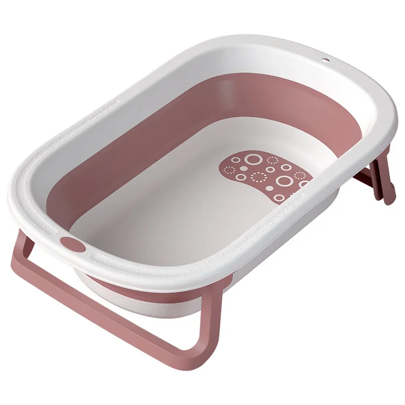 0-8year Home Large Baby Bathtub Can Sit Can Lie Bath Tub Convenient Folding Bathroom Barrel Non-slip Cushion Bath Bucket