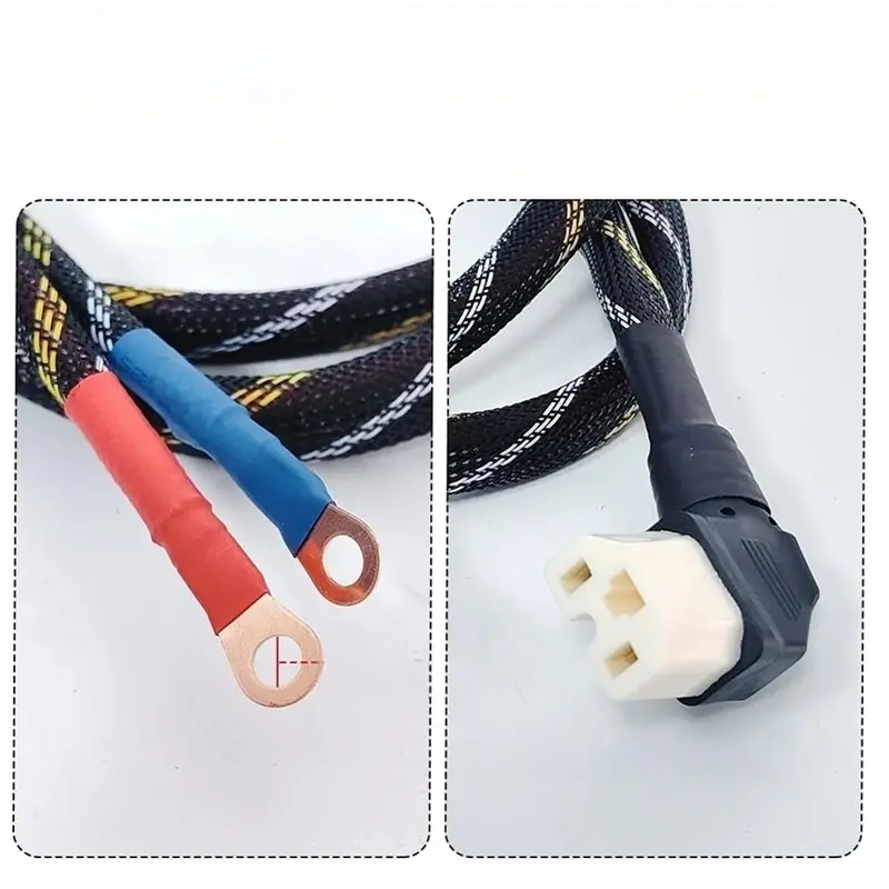 KYCOR-Power Cord 8AWG Pin For E-Bike High Temp Silicone Wire Tinned Copper Core Heavy Duty 50A Discharge Capability Rated Wiring
