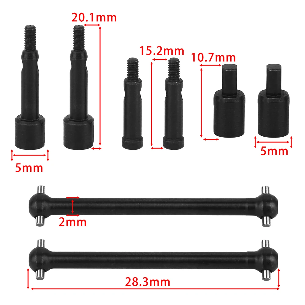 อะแดปเตอร์ Hex Body Linkage Rod Links ชุดโช้คอัพ CVD Shaft สําหรับ Losi Micro B 1/24 RC รถ 2WD Buggy RTR อะไหล่อัพเกรด