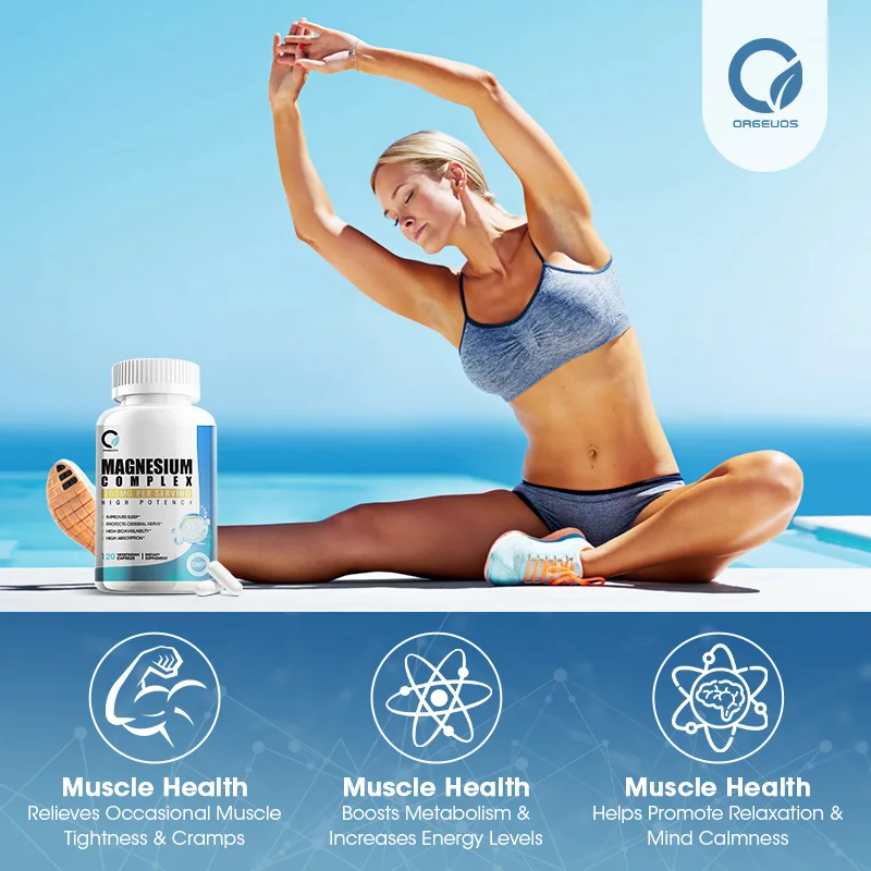 Triple Magnesium Complex | 200Mg of Magnesium Glycinate, Malate, & Citrate for Muscles, Nerves, & Energy | High Absorption