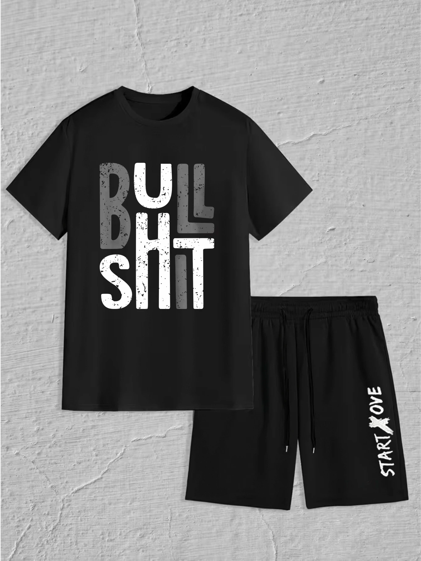 

Мужской комплект 2025 Летний комплект одежды с круглым вырезом с принтом Костюм для мужчин Мужской комплект футбольный спортивный графический