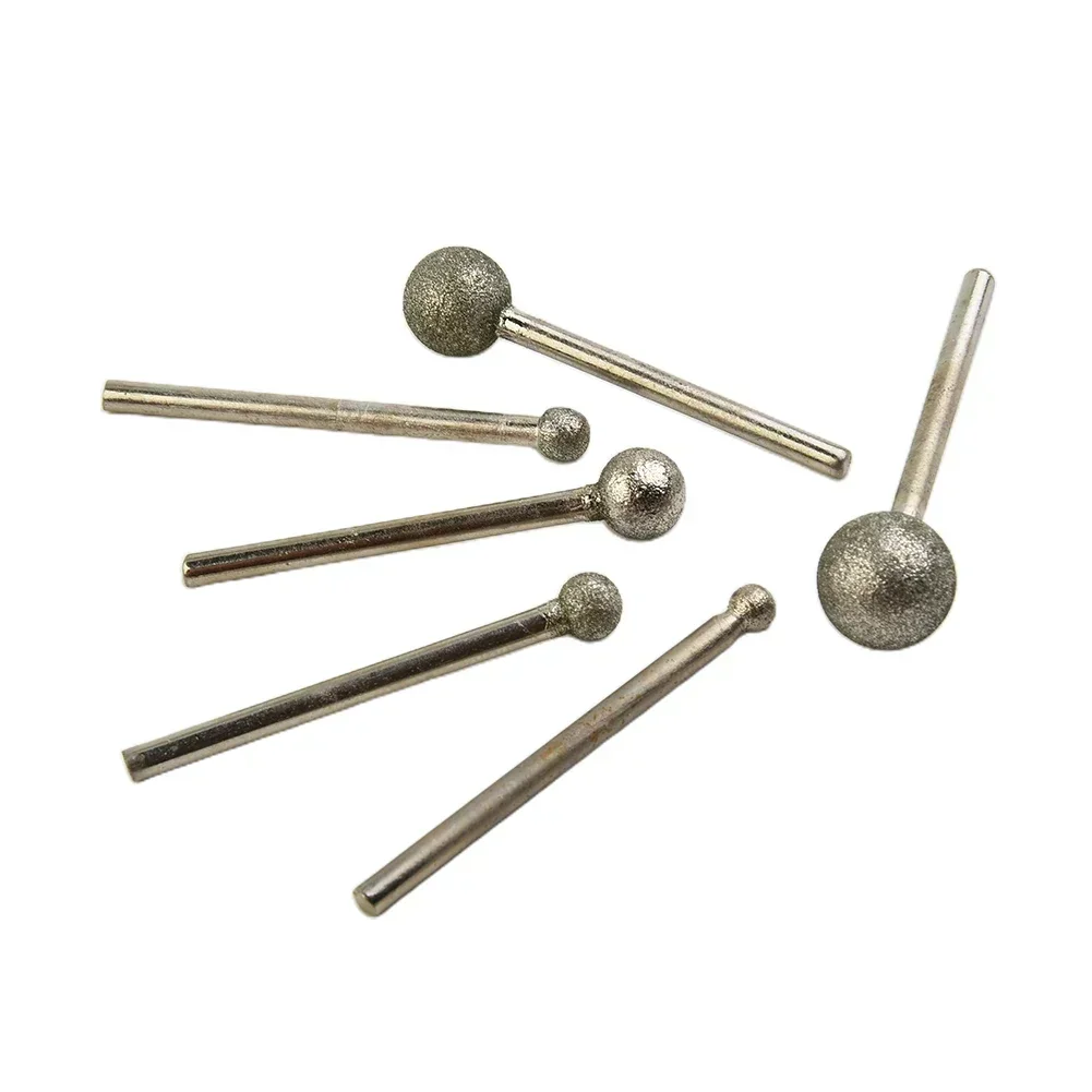 

Drill Bit Grinding Needle Diamond Round Ball Burr Grinding Needle Head Pack Round Set Tool 4/5/6/8/10/12mm 6 Piece