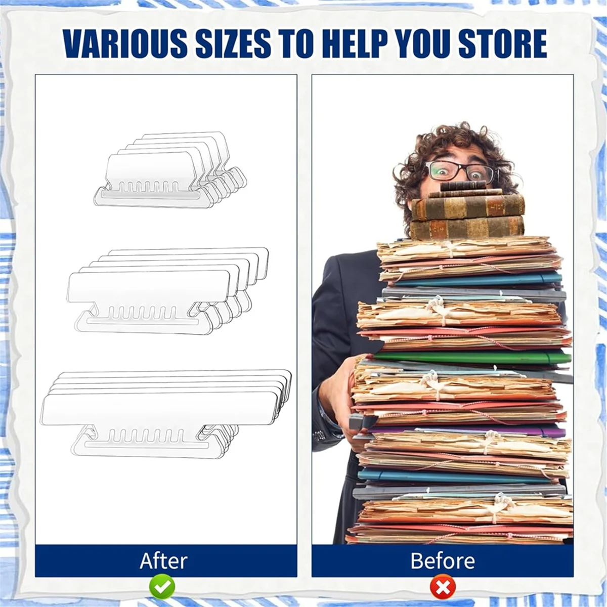 100 шт., пластиковые вкладыши для папки 1/2 дюйма