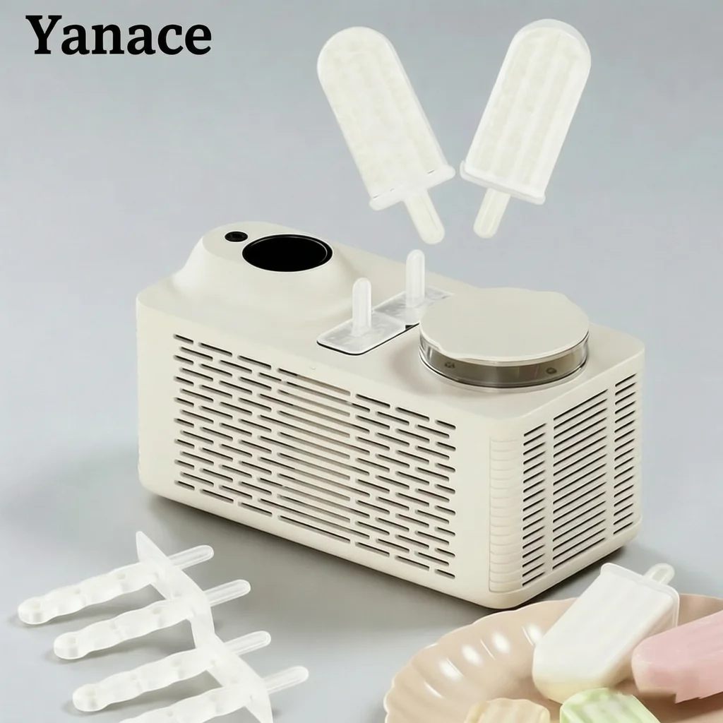 Yanace Mini Ice Pop Maker Portable Electric Popsicle Machine with Molds for Homemade Fruit Ice Creat Fast Freezing Summer Adults