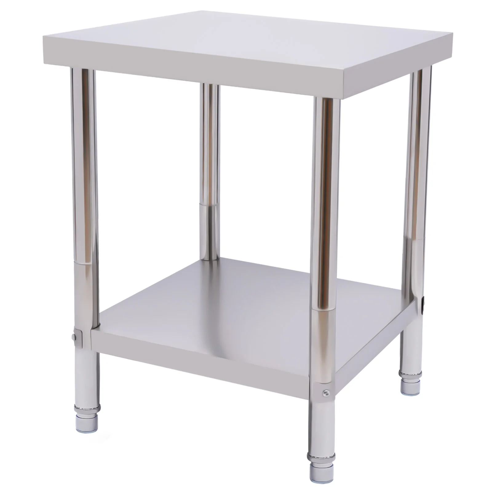Mesa de Acero Inoxidable para Preparación y Trabajo de 24 x 18 Pulgadas, Mesa Comercial de Alta Resistencia con Estante Inferior para Restaurante, Hogar y Hotel