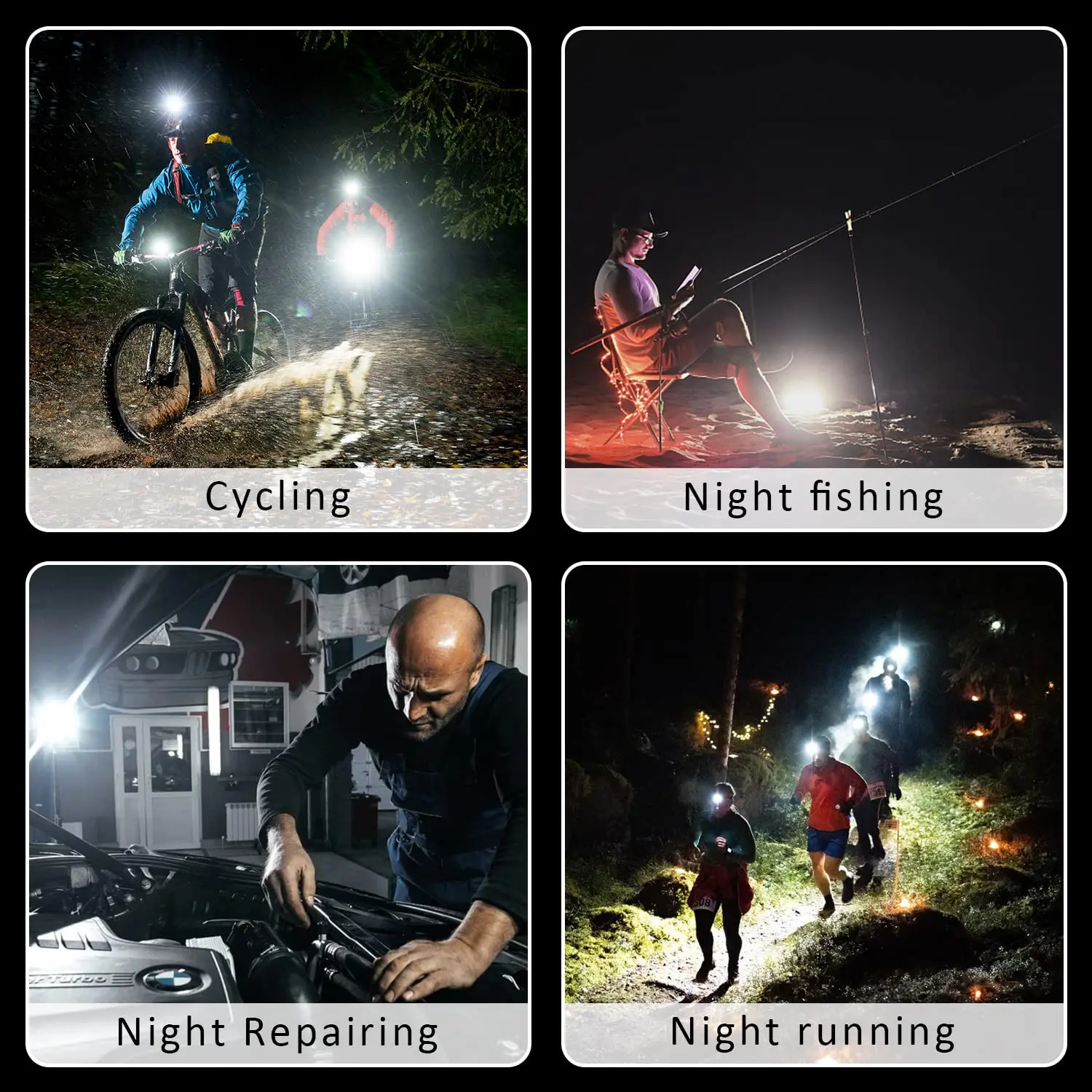 Mini Keychain Flashlights COB Keychain Work Light with Folding Bracket Bottle Opener Emergency Light for Fishing Camping Walking