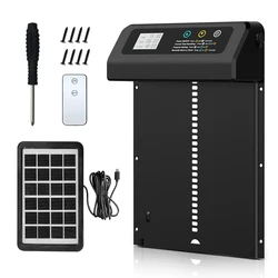 Automatic Chicken Coop Door Solar Powered Automatic Chicken Door with Timer Anti-Pinch Aluminium Alloy Chicken Door