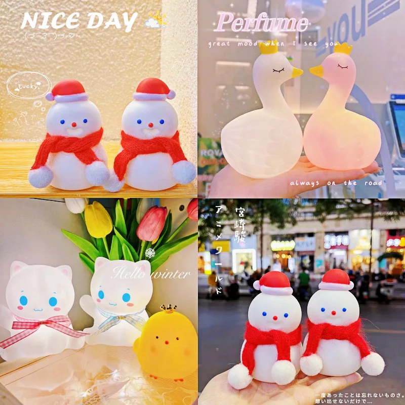 Creative Cute LED Night Light Table Lamp Kids Girl Room Decorative Xmas Gift Lampu Bilik Lighting Bedroom