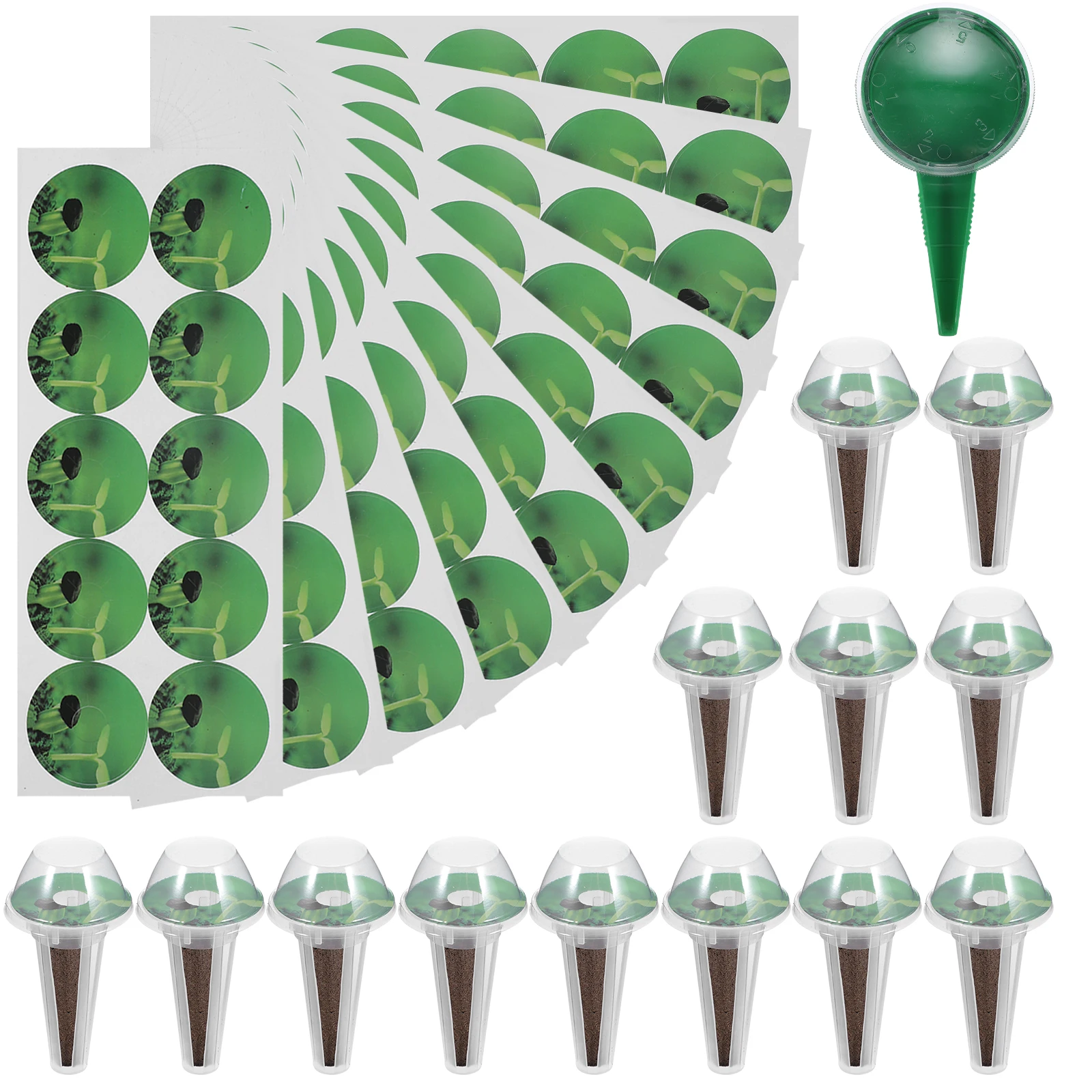 1 set Hydroponic Net Pots With Humidity Domes Grow Baskets For Indoor Hydroponic System Micro Container Garden