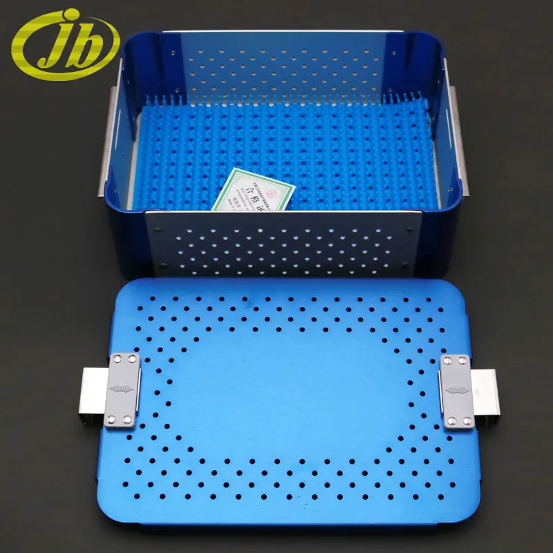 Sterilising trays green single-deck autoclave sterilization surgical operating instrument medical sterilization box