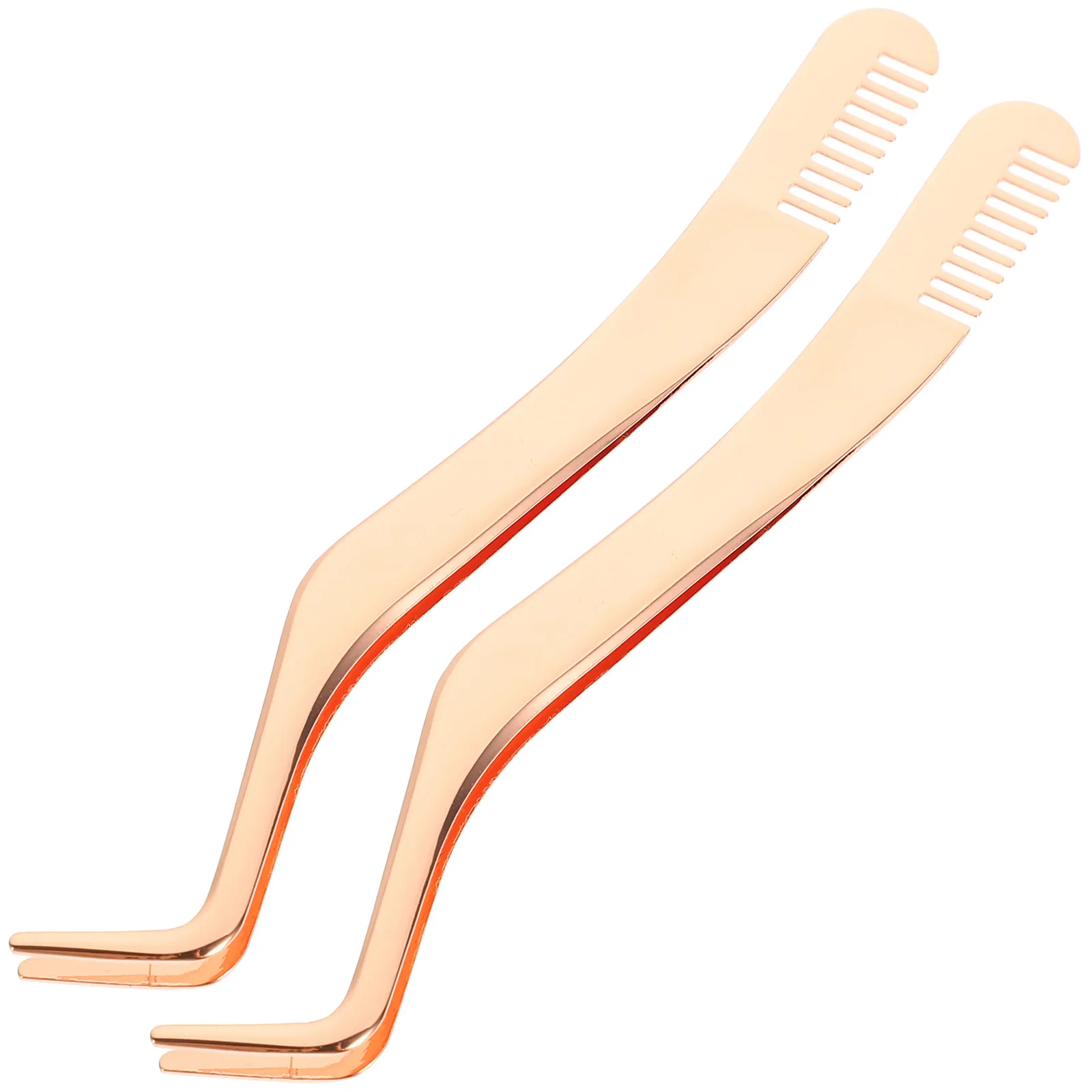 

2Pcs Lash Tweezer Comb Premium Metal 2 in 1 Eyelash Applicator for Extension Application Easy Grip Ergonomic Design