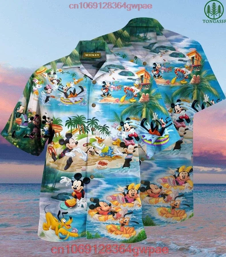 Mickey Daisy Pluto Disney Picnic Hawaiian Shirt