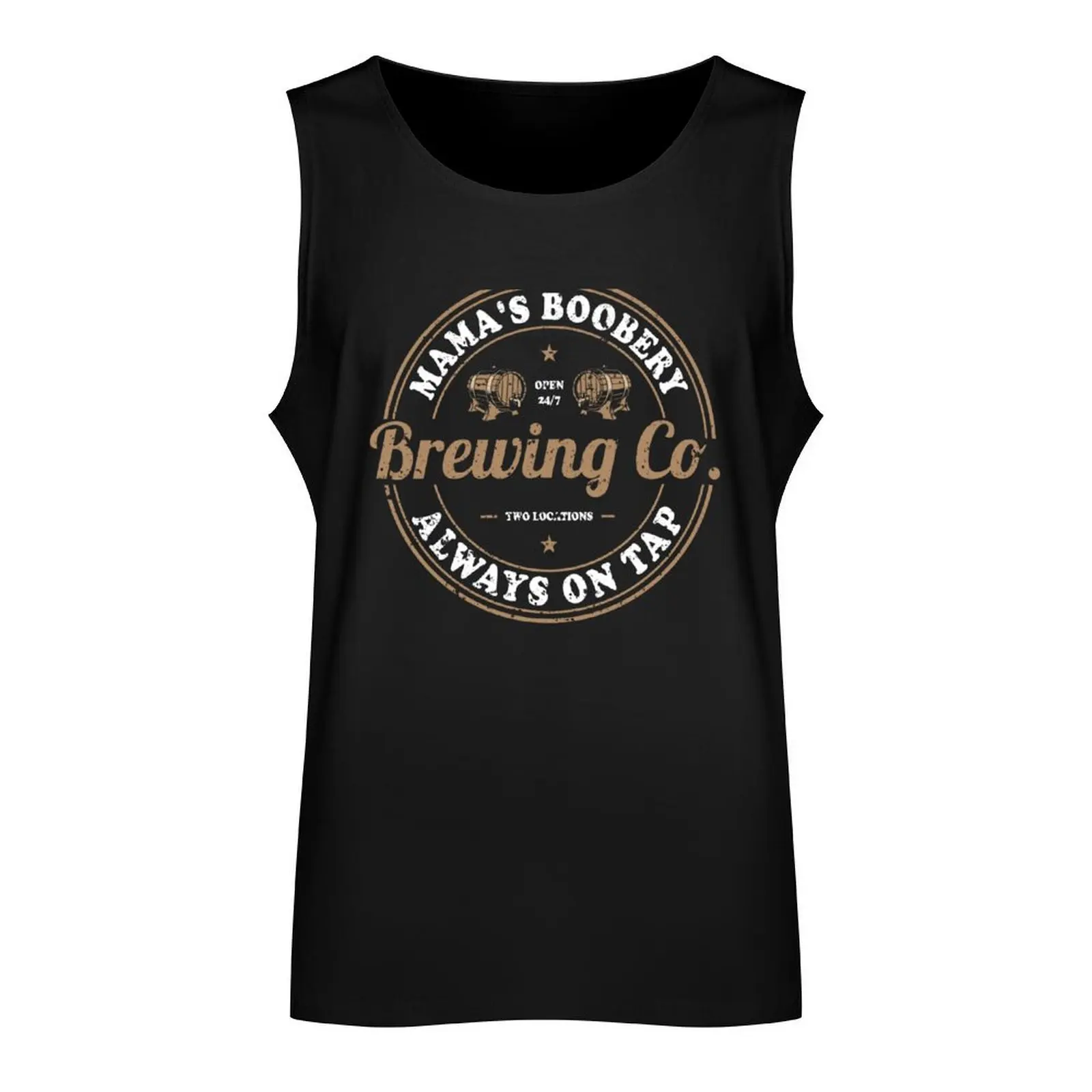 Mama's Boobery Always on Tap Funny Breastfeeding Brewing Co Tank Top bodybuilding man Gym clothes