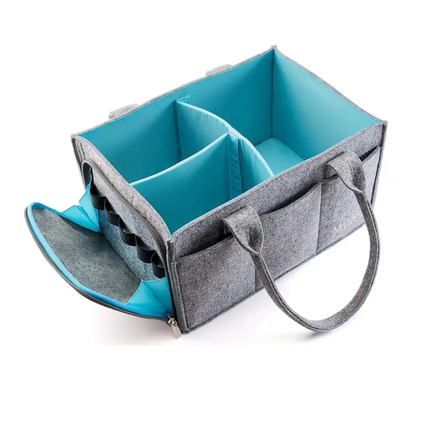 Sleek and Stylish Portable Diaper Caddy in Neutral Colors for New Parents. Conveniently Keep Your Baby Supplies Organized and Ea