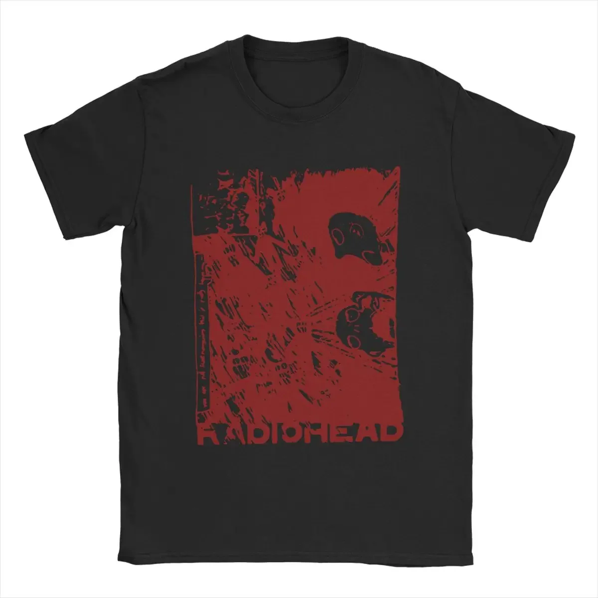 Radiohead T-Shirts for Men Funny Pure Cotton Tees Round Neck Short Sleeve T Shirts Birthday Present Tops Short Sleeve Summer