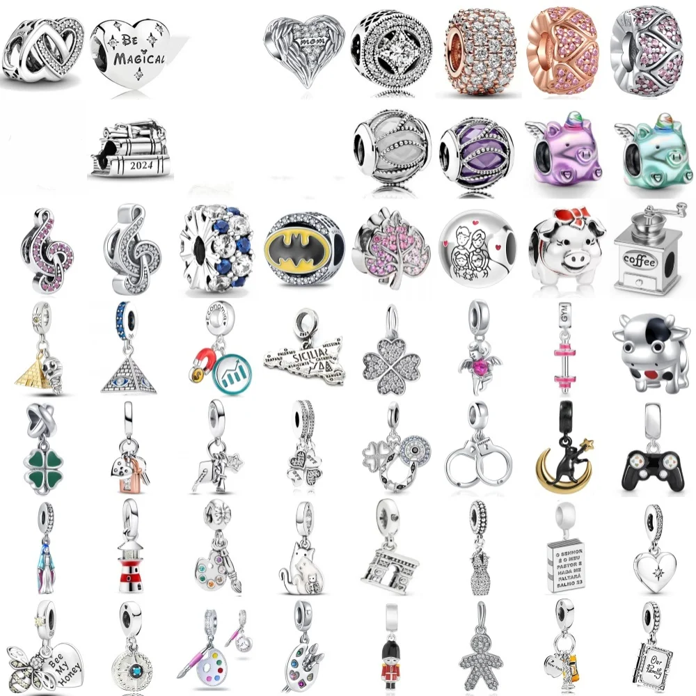 Hot Selling 925 Silver Airplane Leaf Bead Angel, Painting Pendant Suitable For European Original Bracelet DIY Exquisite Jewelry