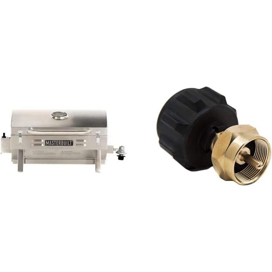 Portable Propane Grill MB20030819 + GasOne Propane Tank Refill Adapter