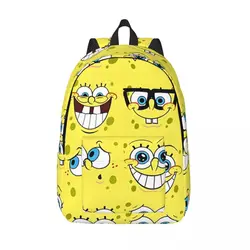 Pin Button College Bag SpongeBob Children Cool Outdoor Gift Multi Compartment Schoolbag