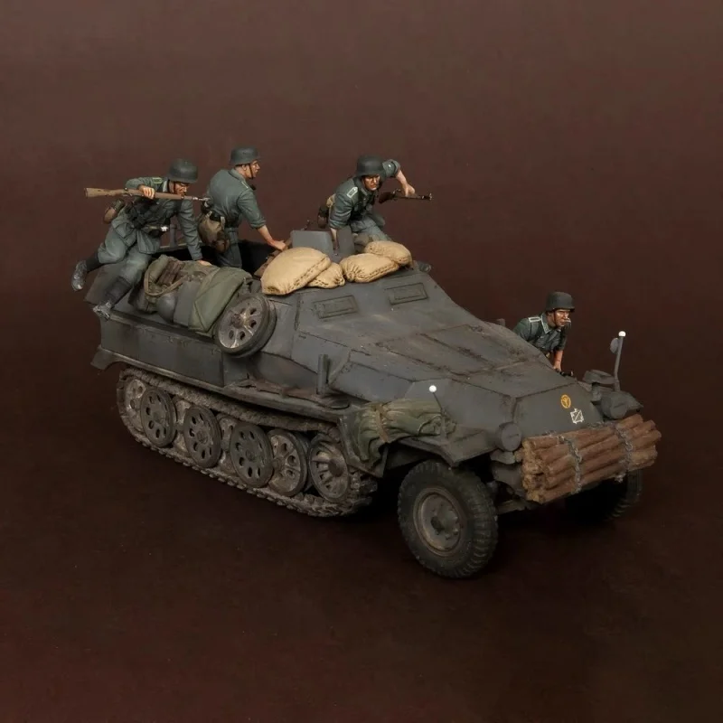 1/35 resina soldato modello GK tema militare kit fai da te non assemblato e non verniciato