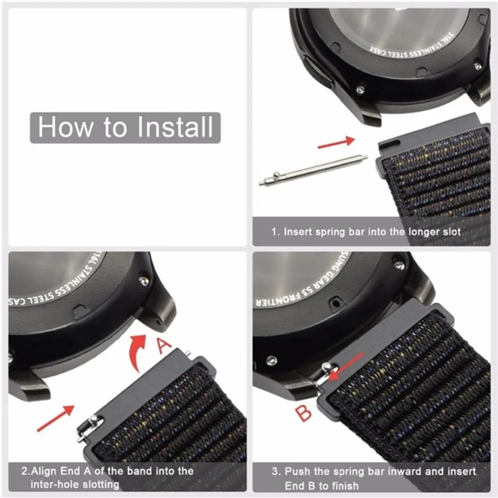 Zeblaze Ares 3 Pro GT 3 SE용 나일론 시계 팔찌, Amazfit GTR Mini GTR 4 스트랩용 시계 밴드, 20mm, 22mm, 46mm