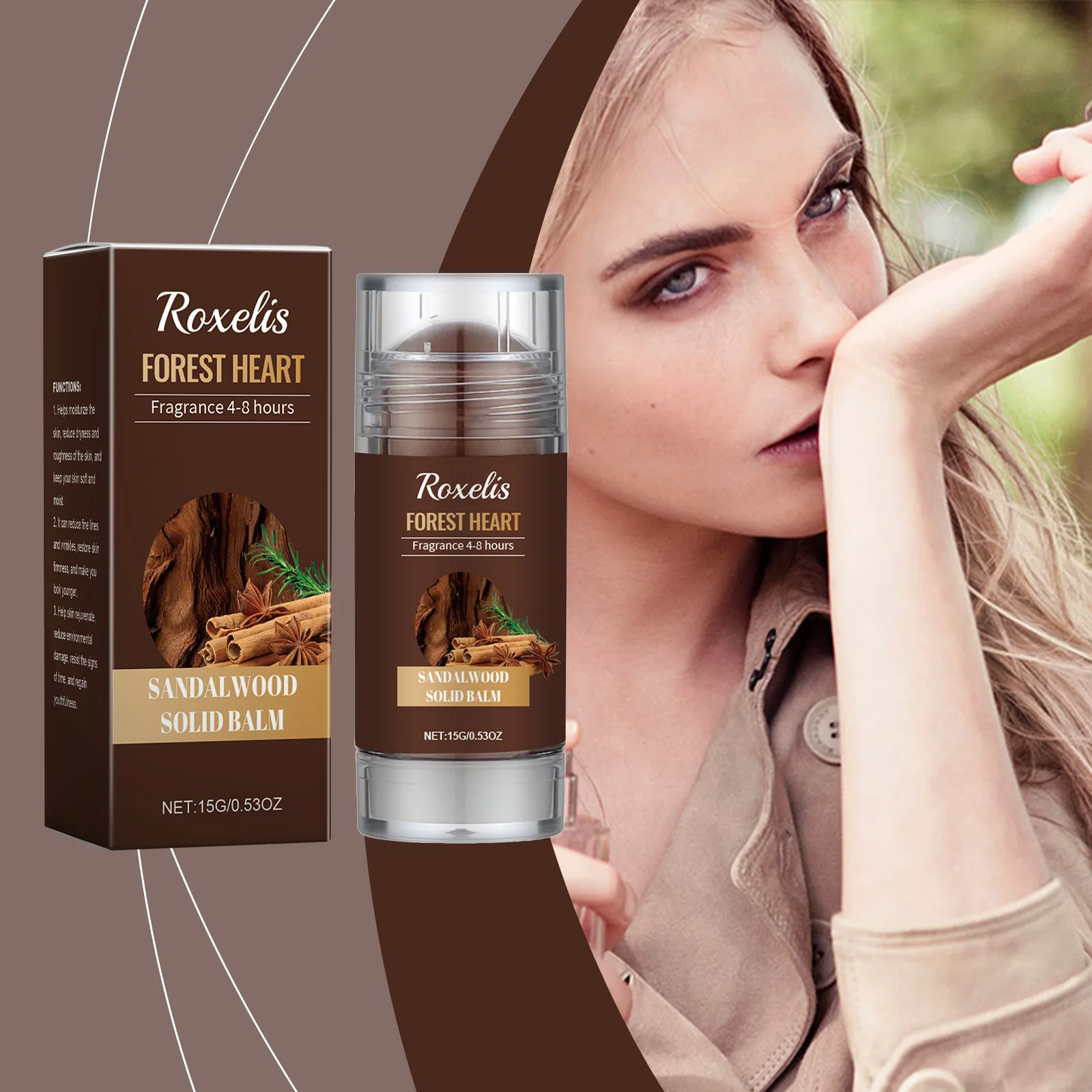 Sandalwood Perfume Balm Long Lasting Body Scent Temptation Flirting Charming Attraction Natural Fragrance Deodorant Solid Stick