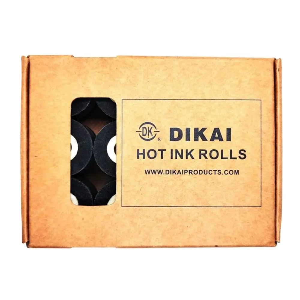 Imagem -02 - Rcidos-dikai Rolo de Tinta Sólida Preta 100 Rolo de Tinta Esponja Codificação Máquina Parte Caixa Dk1100 833 36x32 mm 32 mm 35 mm 40 mm 12 Pcs