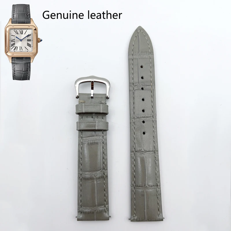 Watch band Genuine leather Soft and durable for Tank/must/solo/santos watch strap quick release easy to install