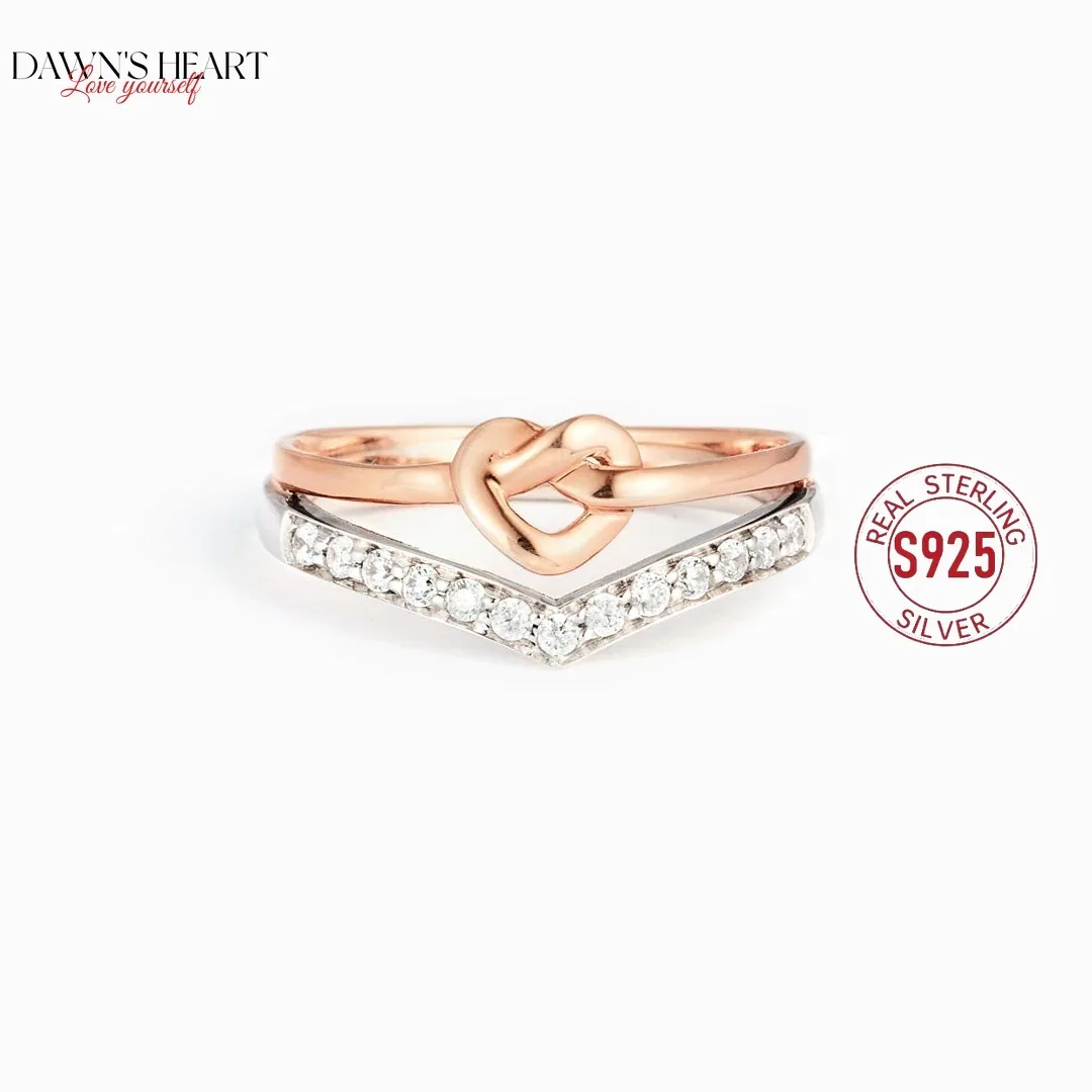 

Original 925 Sterling Silver Rings Stackable Infinite Silver Antistress Ring Star Heart Women Wedding Anniversary Birthday Gift