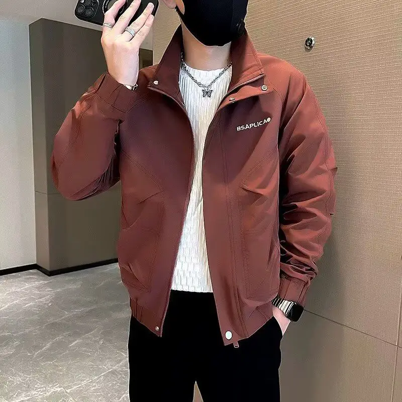 

Мужская приталенная одежда Jaet XS55 ort Stature, тонкая весенняя сезонная верхняя одежда с воротником-стойкой размера S, модная молодежная верхняя одежда