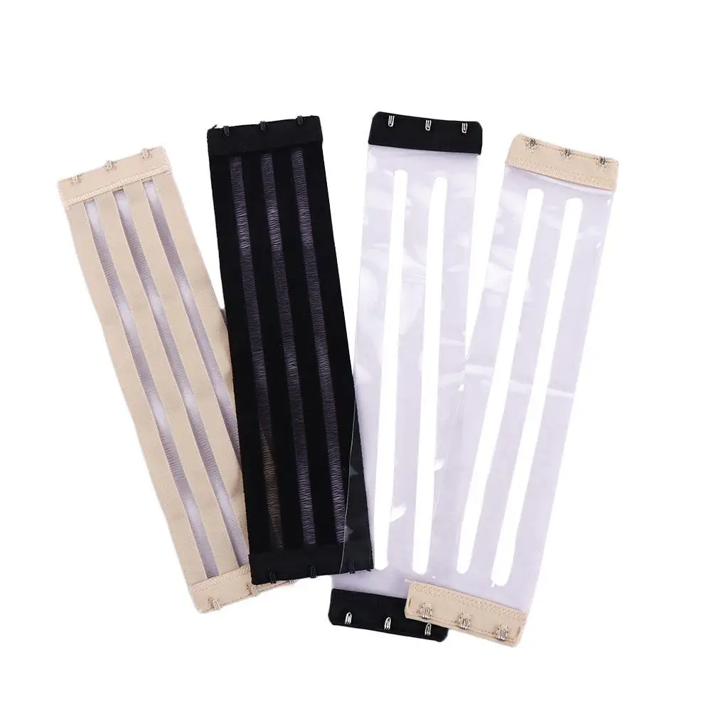 

Adjustable 4 Rows Elastic Band Women 3 Hooks Entension Buckle Extender Shoulder Strap Bra Accessories Transparent Bra Strap
