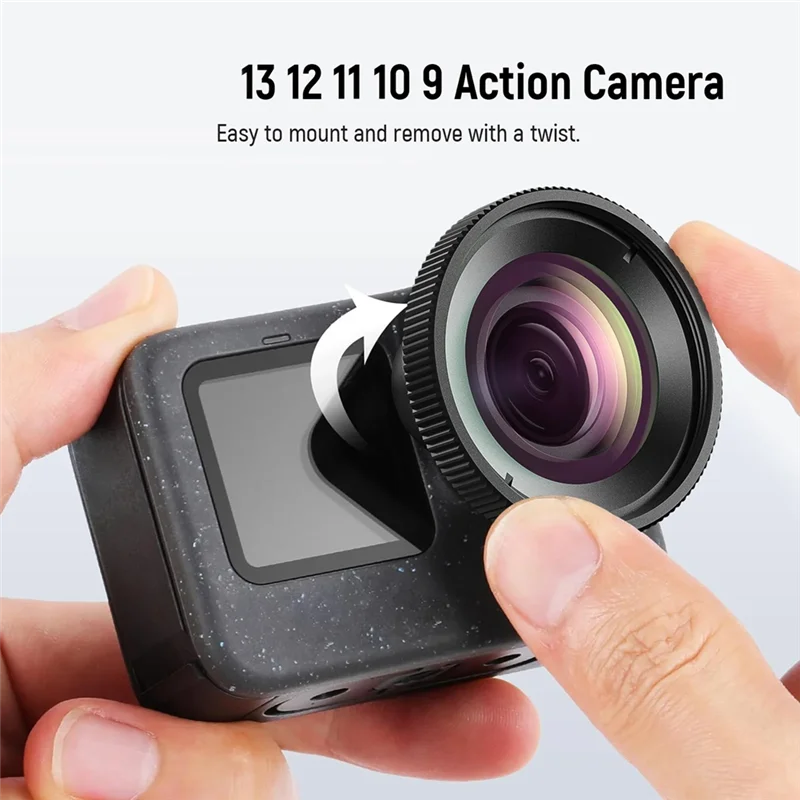 

N86R Not Waterproof 2X Magnification Lens Focal Distance 7-10Cm For Gopro Hero 13 12 11 10 9 Action Cameras