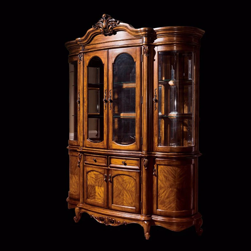 

Изогнутый винный шкаф из массива дерева, бытовая большая квартира, столовая, гостиная, витрина со стеклянной дверью