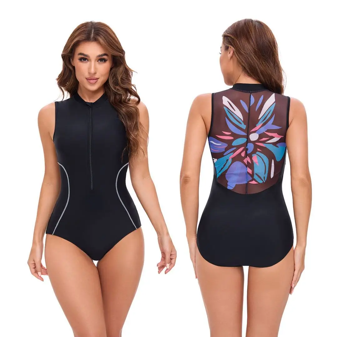 New swimsuit printed women's swimsuit Swimsuit sports competitive bikini wetsuit surf suit