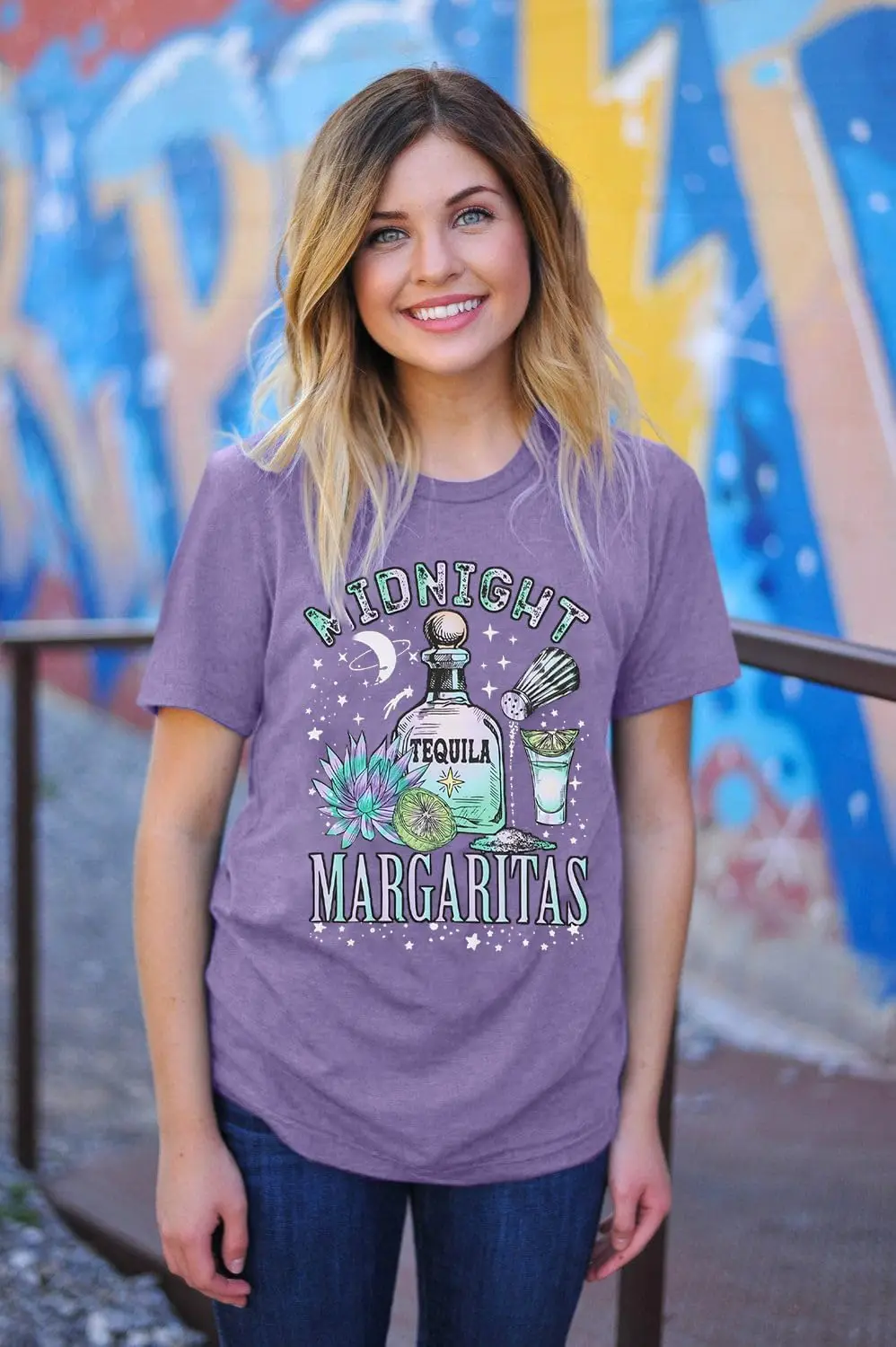 Midnight Margaritas Shirt Women Halloween Witches Shirt Novelty Graphic Witchy Party Tees Practical Magic Shirt